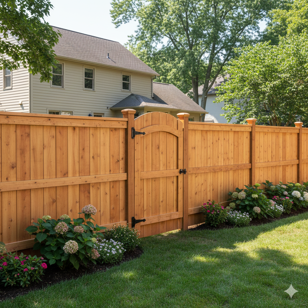 Wooden fence and gate