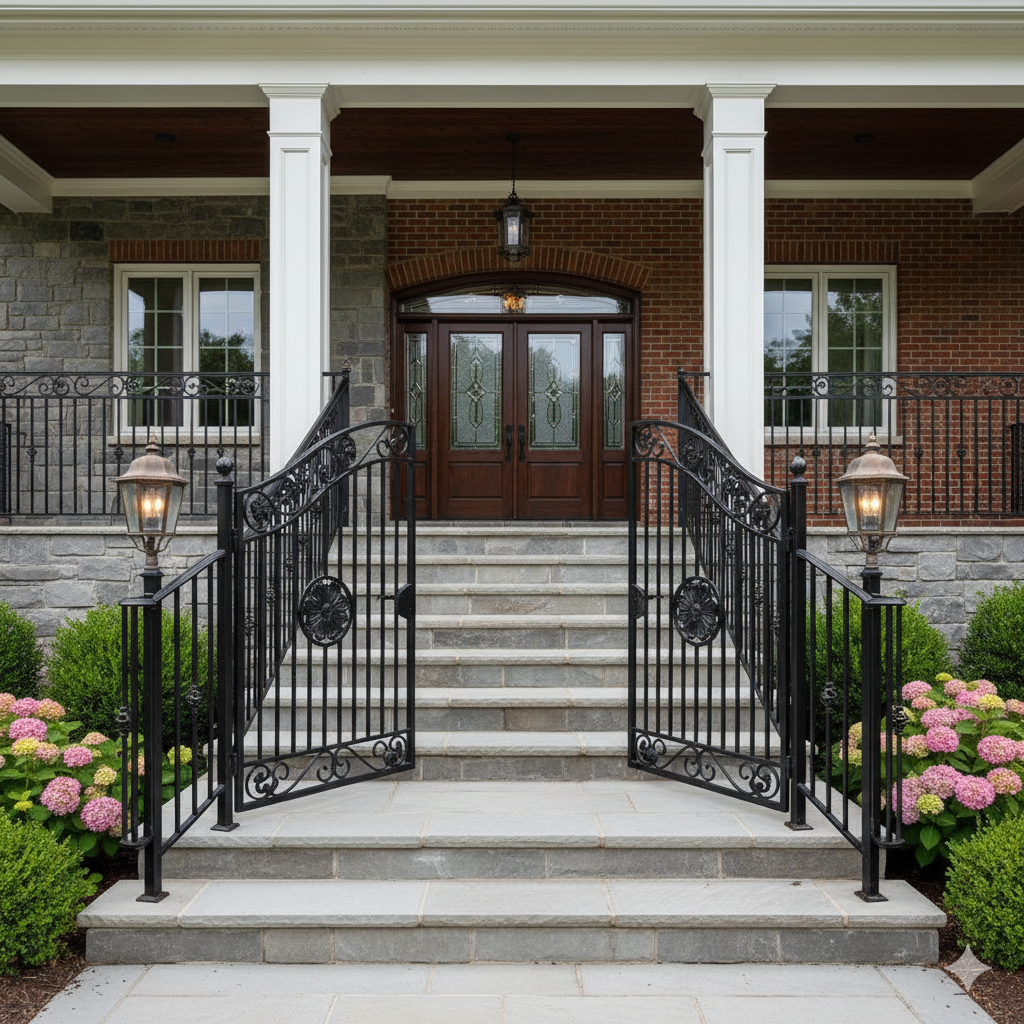 Metal railing installation