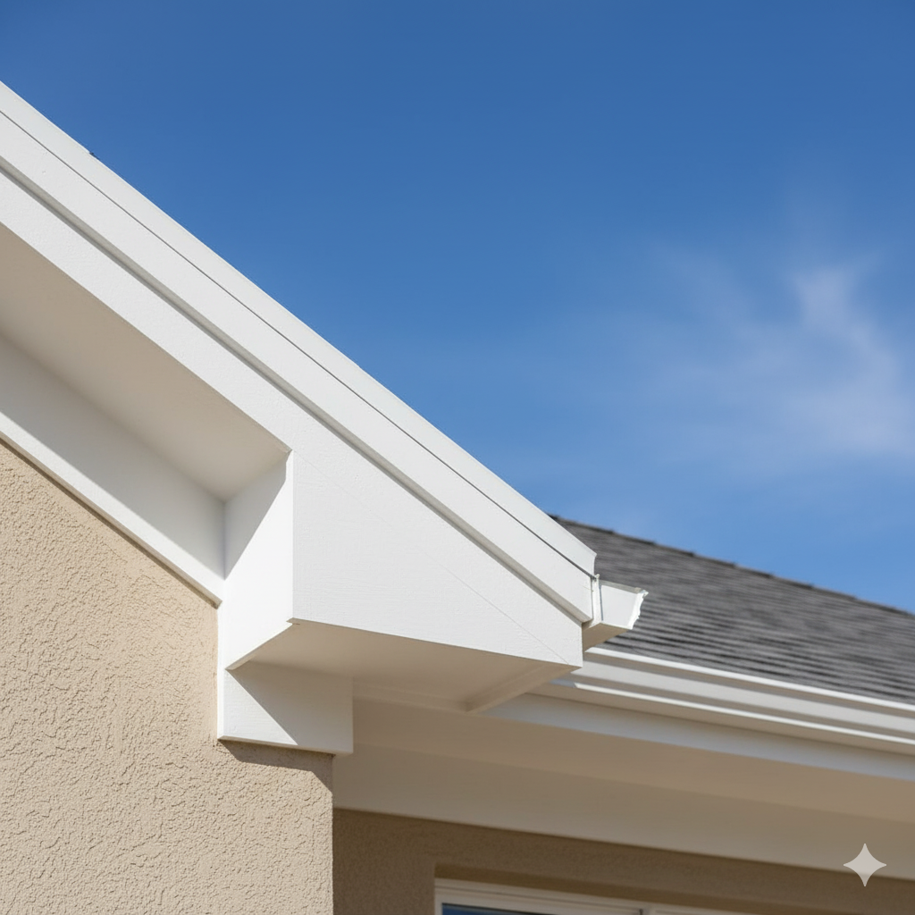 House exterior trim and soffit
